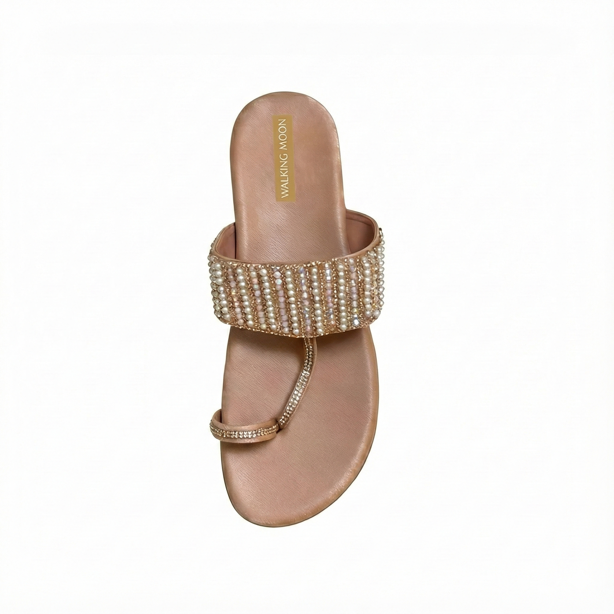 One Toe Rhinestone Embellished Flat