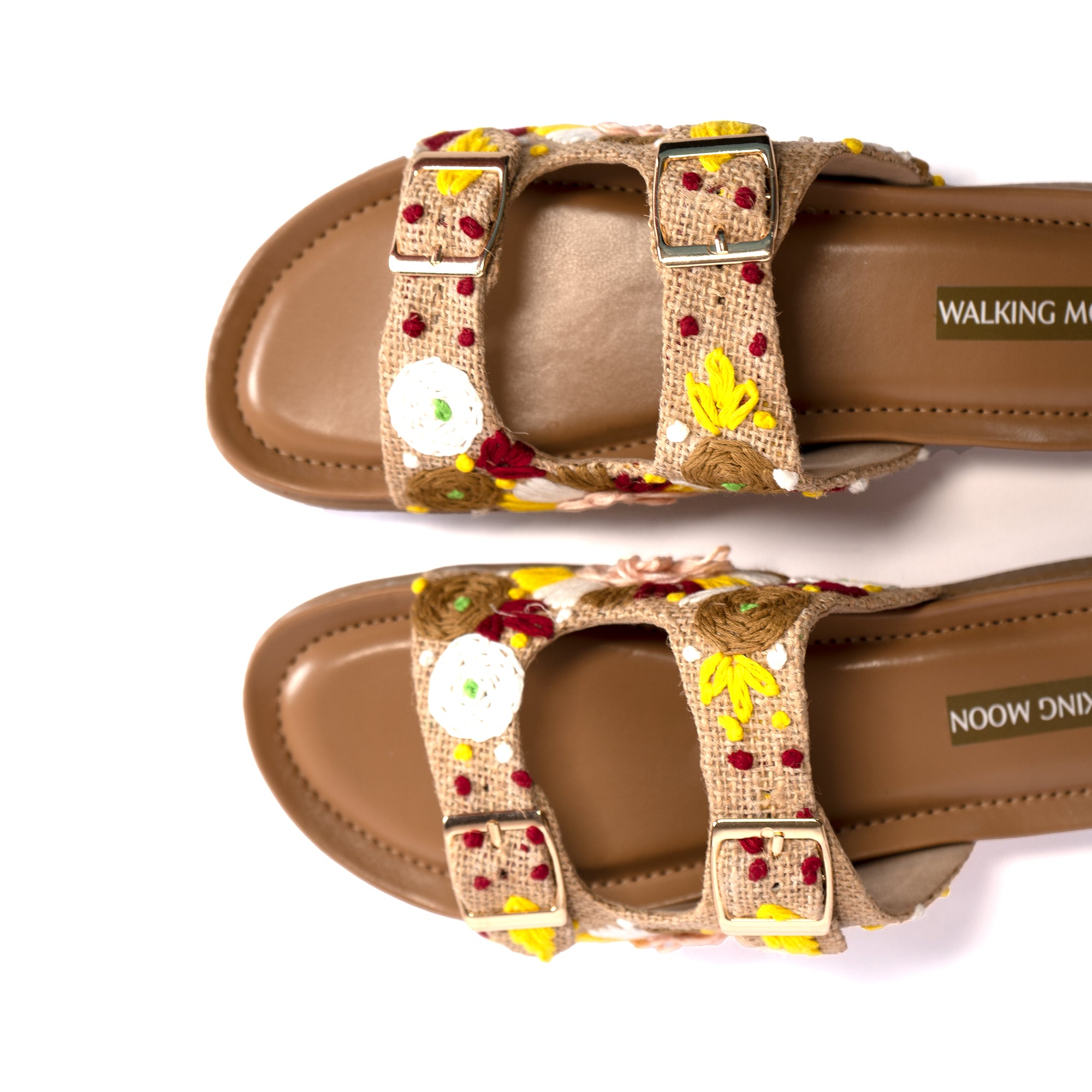 Rustic Bloom Buckle flats