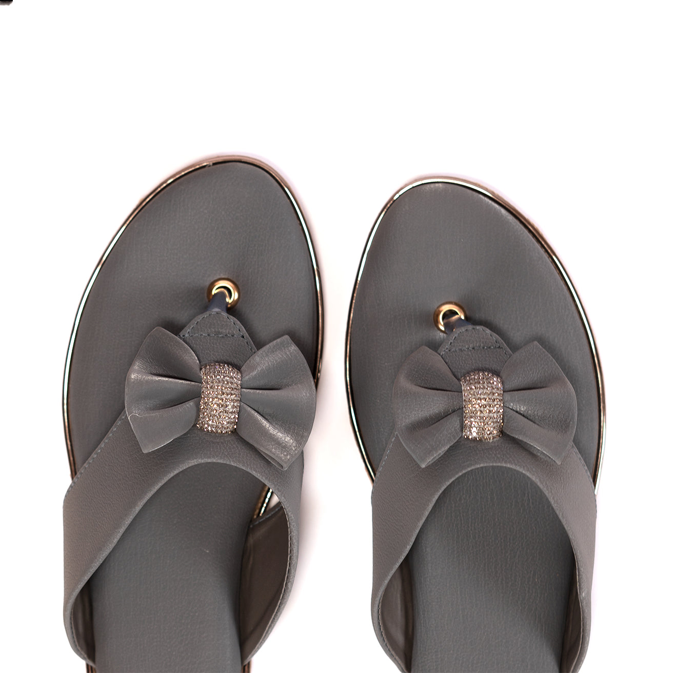 Grey Glow Bow Flats