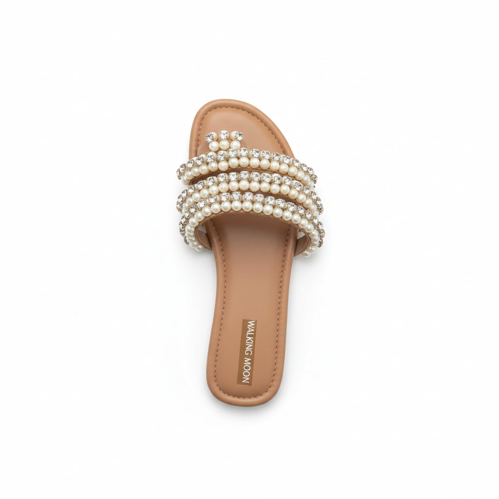 Pearl Strappy Sliders