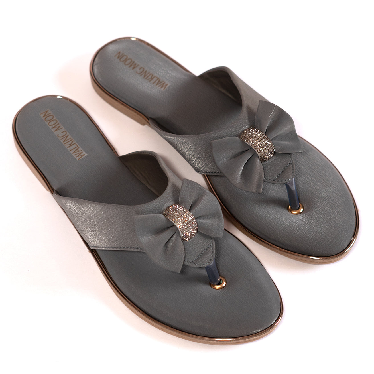 Grey Glow Bow Flats