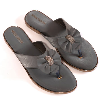 Grey Glow Bow Flats
