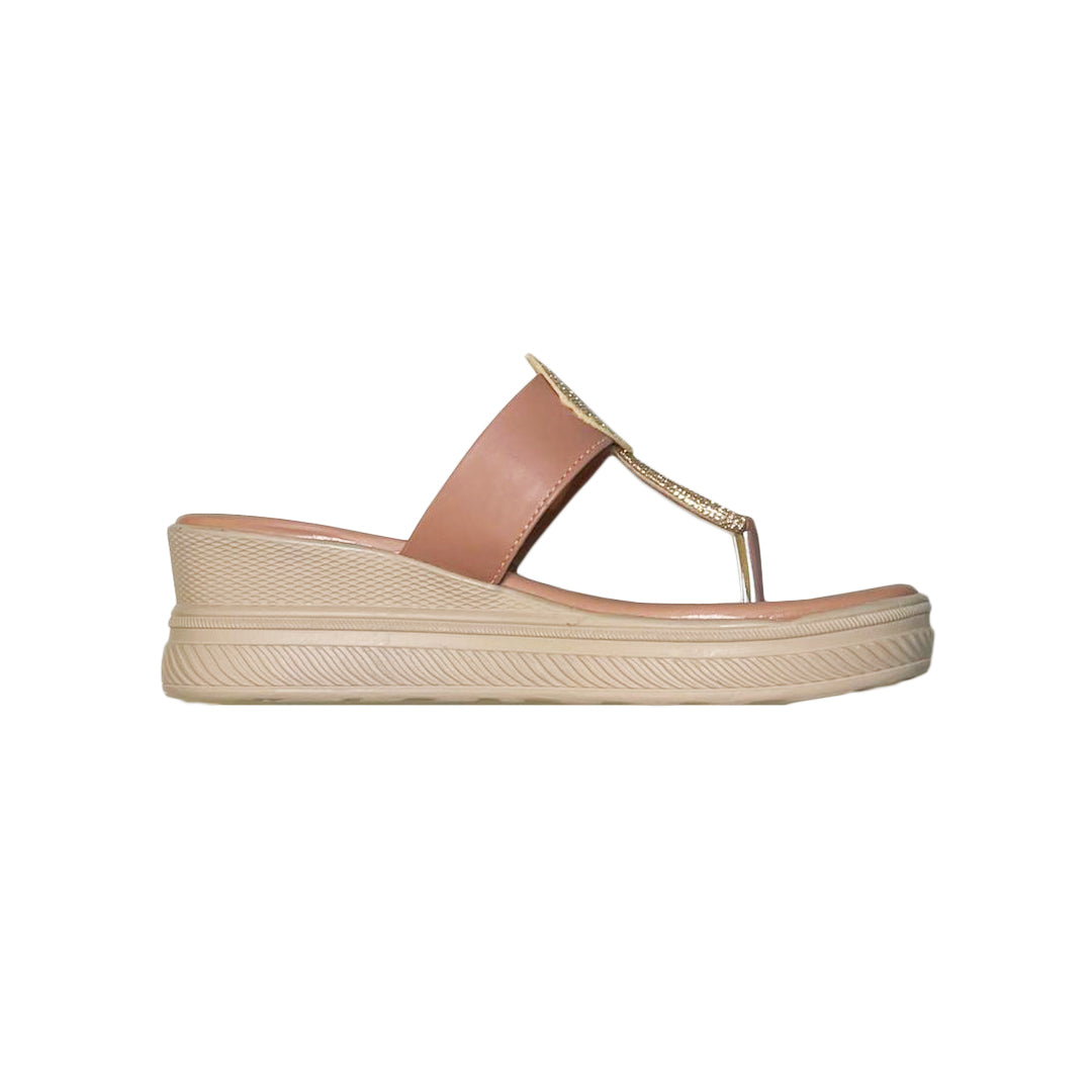 Crystal Medallion Wedge Flat