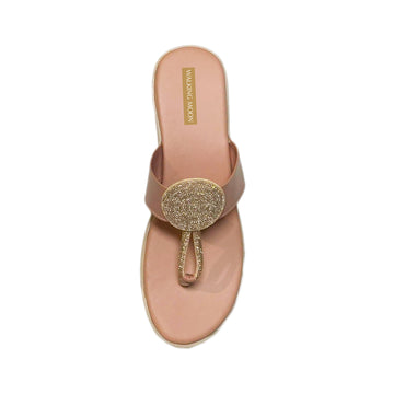 Crystal Medallion Wedge Flat