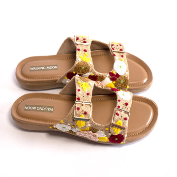 Rustic Bloom Buckle flats