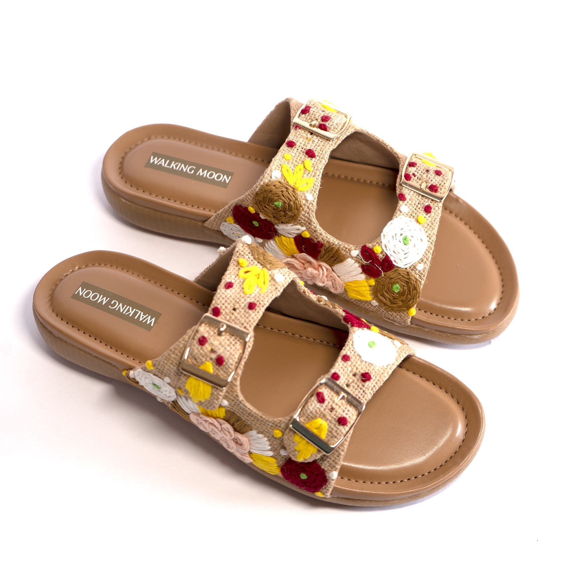 Rustic Bloom Buckle flats