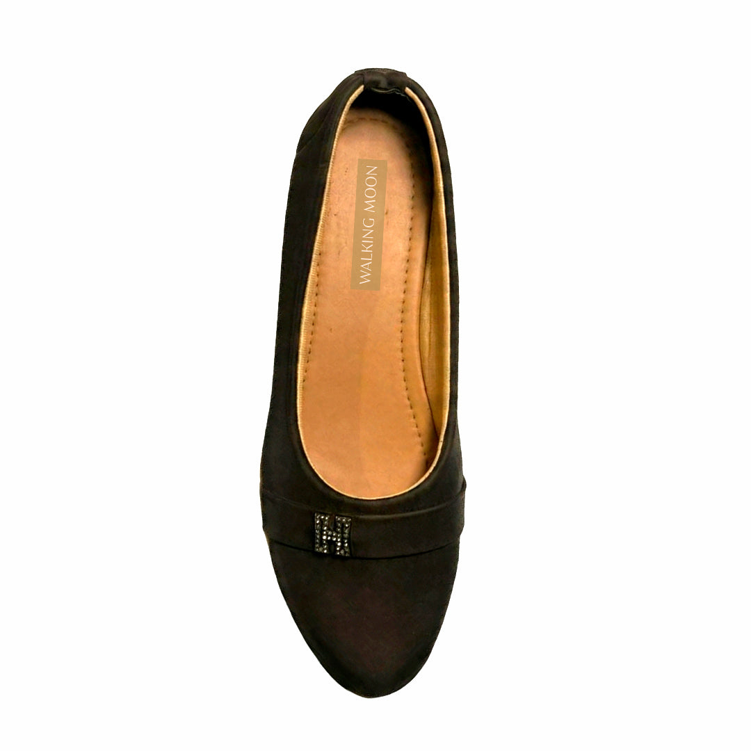 Slip On Belly Low Wedge Black