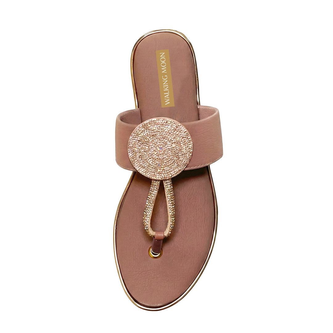 Crystal Medallion Flat Peach