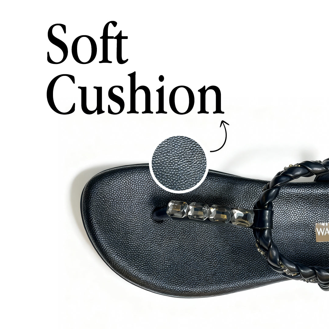 Gemstone Braided Backstrap Sandal