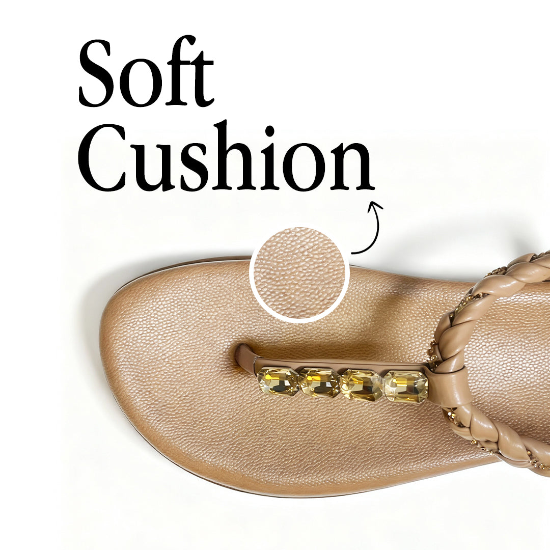 Gemstone Braided Backstrap Sandal