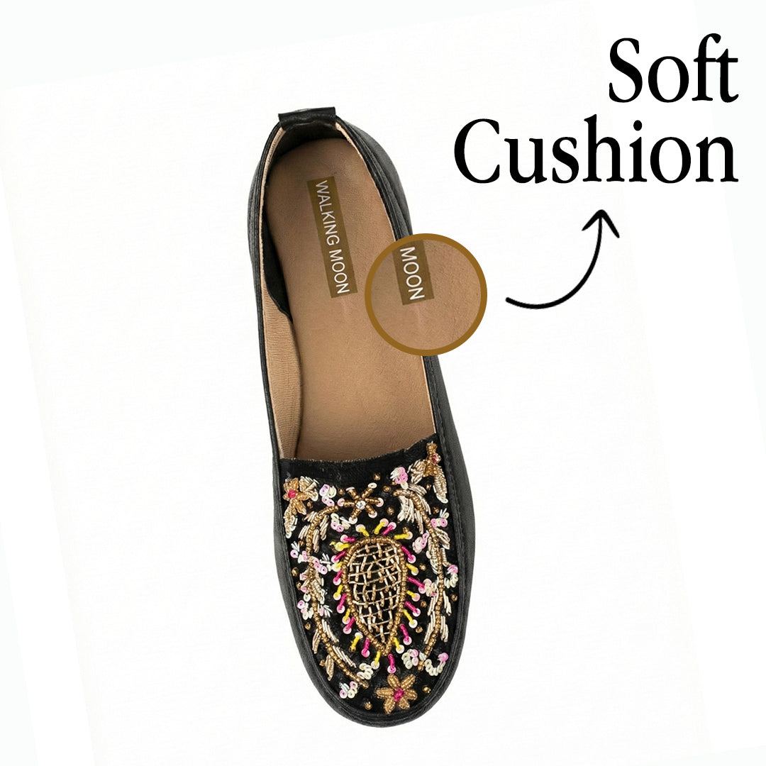 Paisley Floral Motif Handwork Loafer