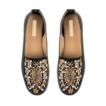 Paisley Floral Motif Handwork Loafer