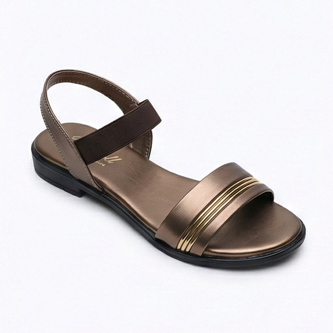 Classic Sandal Flat Plain Coffee