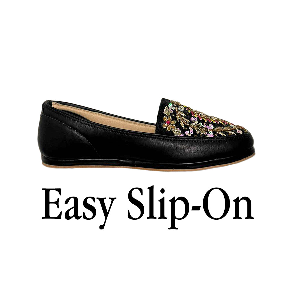 Paisley Floral Motif Handwork Loafer