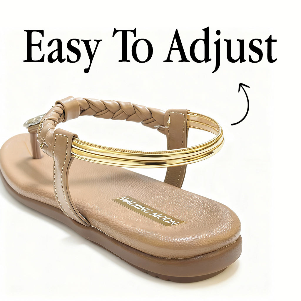 Gemstone Braided Backstrap Sandal