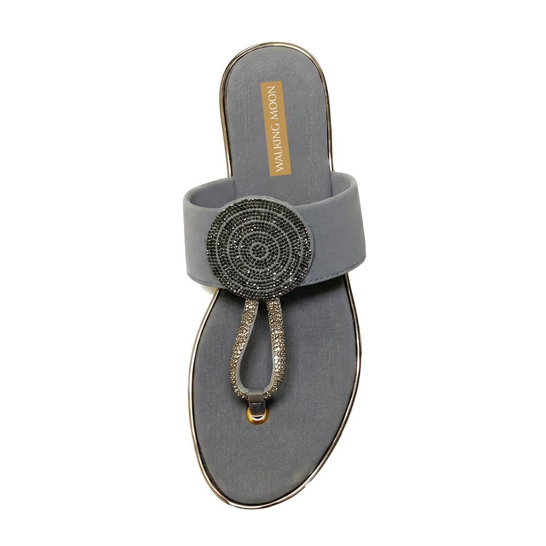 Crystal Medallion Flat Grey