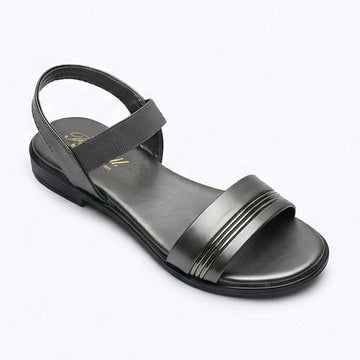 Classic Sandal Flat Plain Grey