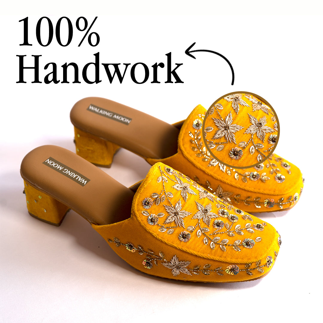 Haldi Glow Bridal Mule Heel