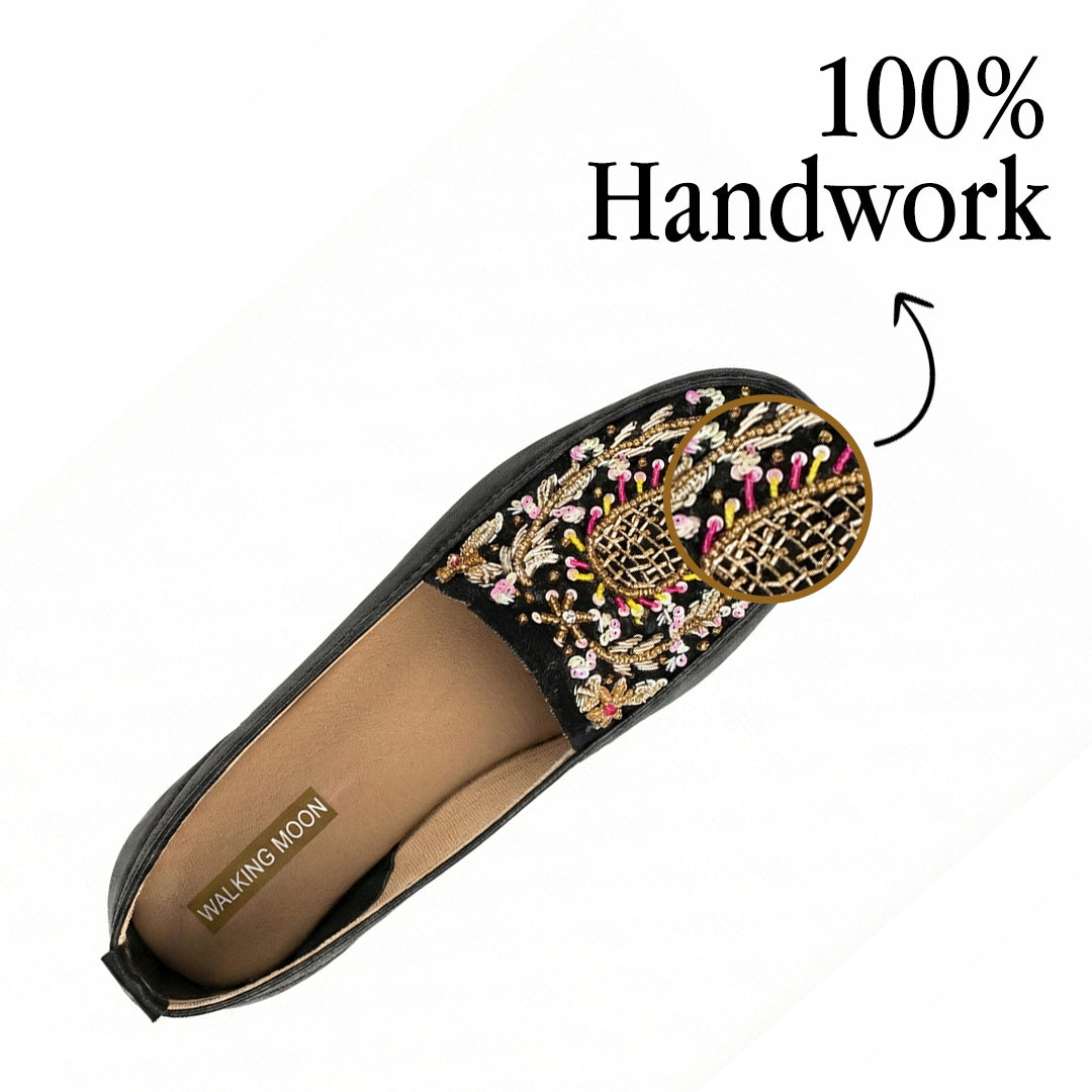 Paisley Floral Motif Handwork Loafer