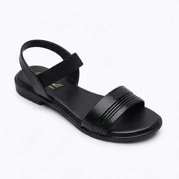 Classic Sandal Flat Plain Black